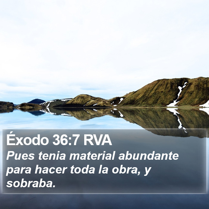 Éxodo 36:7 RVA Bible Study