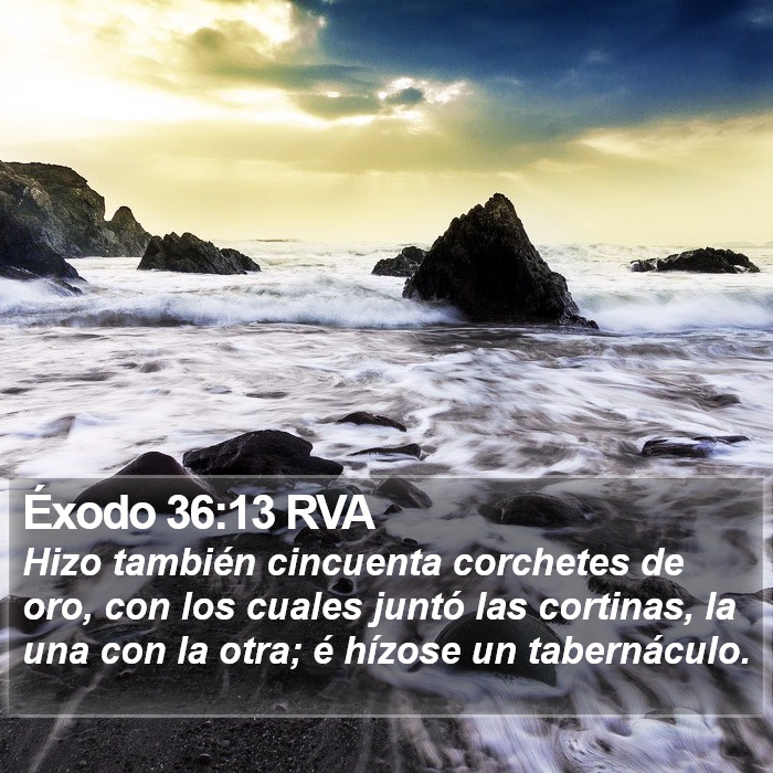 Éxodo 36:13 RVA Bible Study