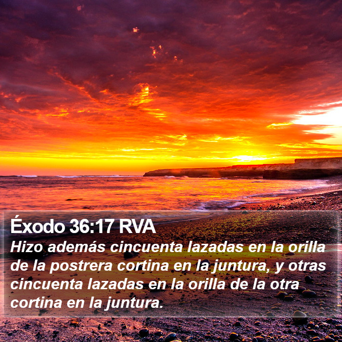 Éxodo 36:17 RVA Bible Study