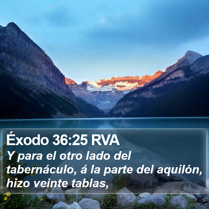 Éxodo 36:25 RVA Bible Study