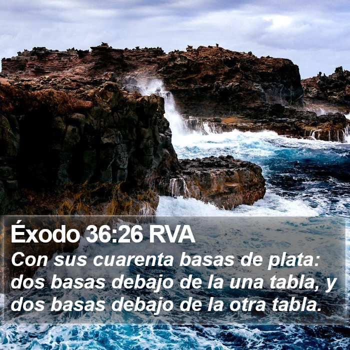 Éxodo 36:26 RVA Bible Study