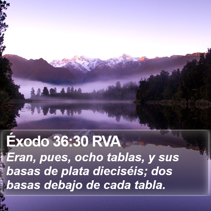 Éxodo 36:30 RVA Bible Study