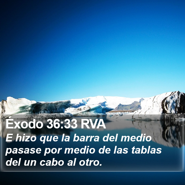 Éxodo 36:33 RVA Bible Study