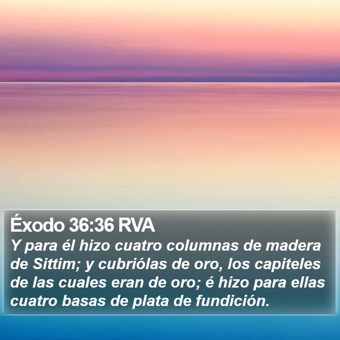 Éxodo 36:36 RVA Bible Study