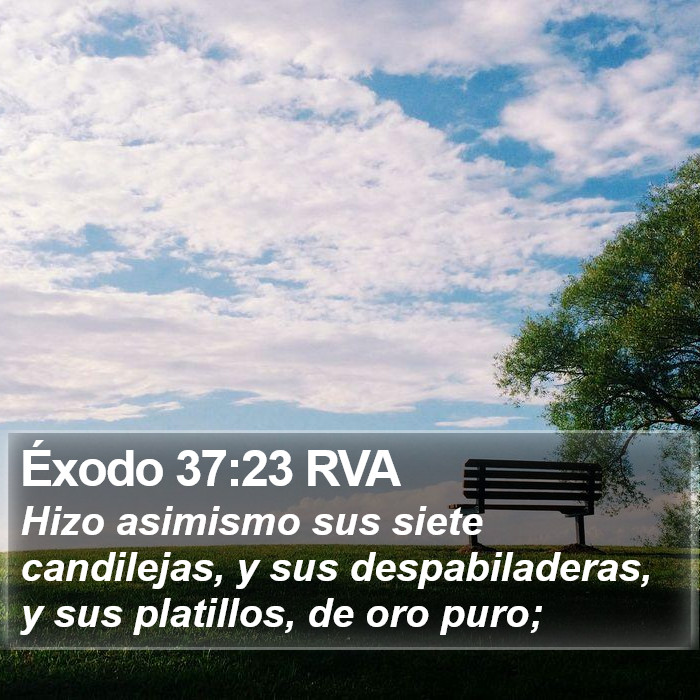 Éxodo 37:23 RVA Bible Study