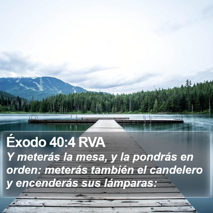 Éxodo 40:4 RVA Bible Study