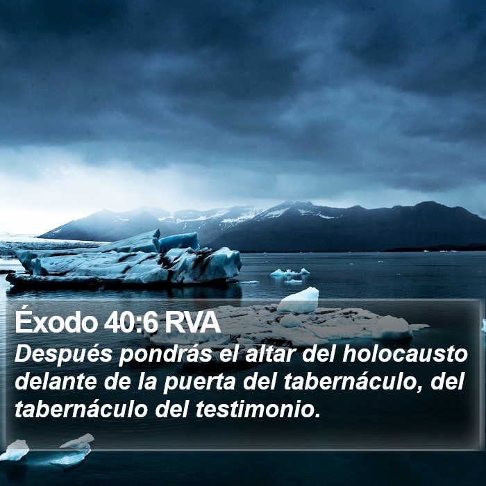 Éxodo 40:6 RVA Bible Study