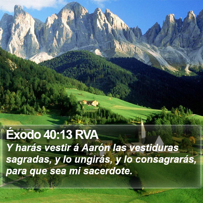 Éxodo 40:13 RVA Bible Study