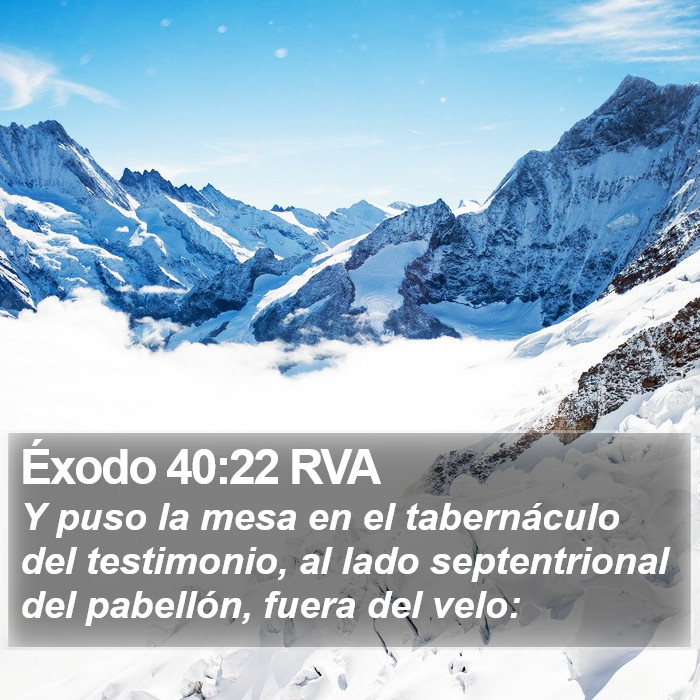 Éxodo 40:22 RVA Bible Study