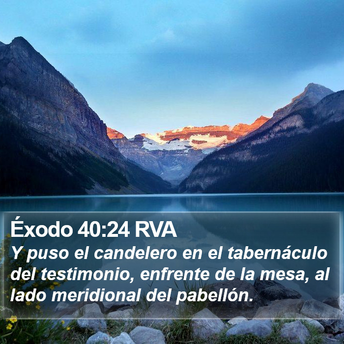 Éxodo 40:24 RVA Bible Study