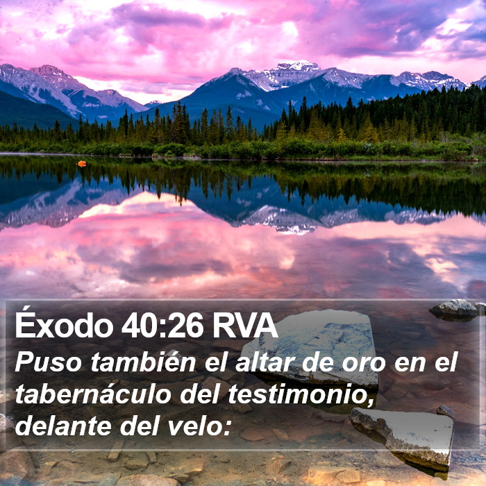 Éxodo 40:26 RVA Bible Study