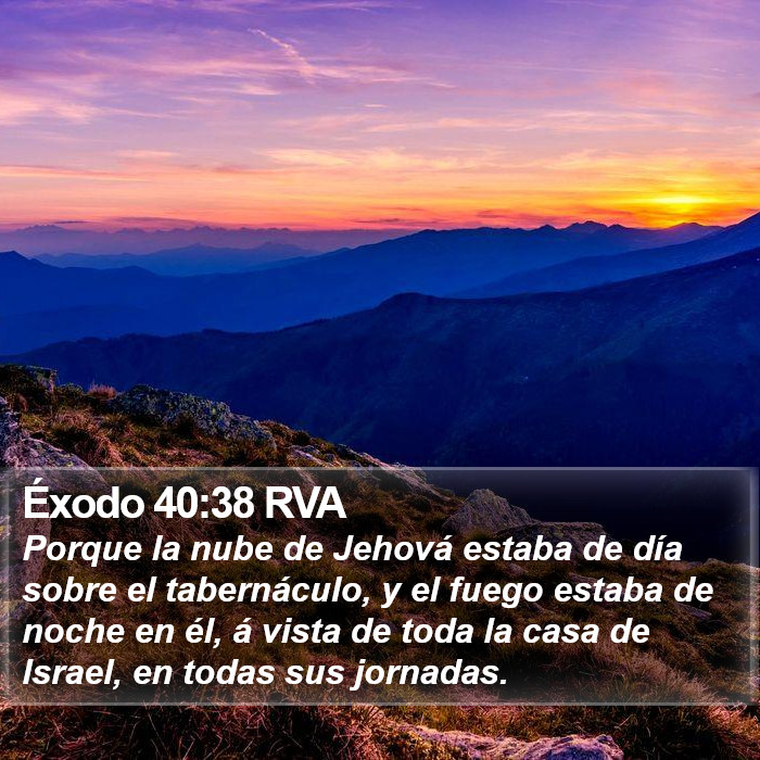 Éxodo 40:38 RVA Bible Study