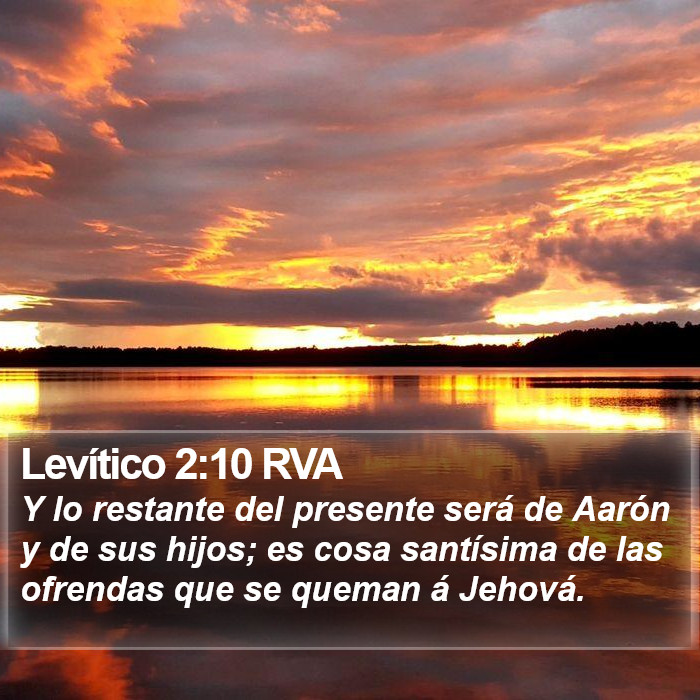 Levítico 2:10 RVA Bible Study