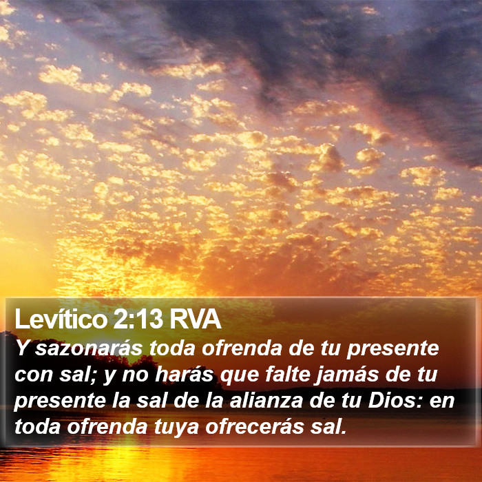 Levítico 2:13 RVA Bible Study