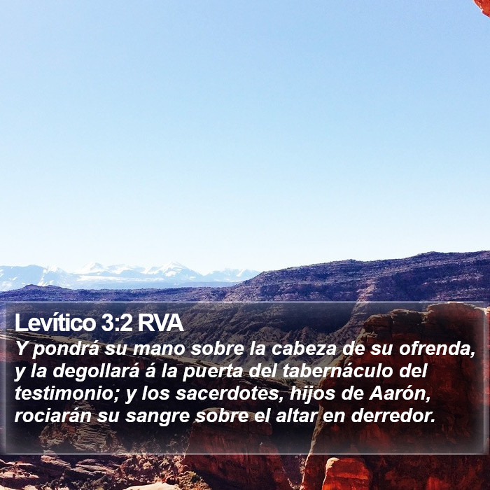 Levítico 3:2 RVA Bible Study