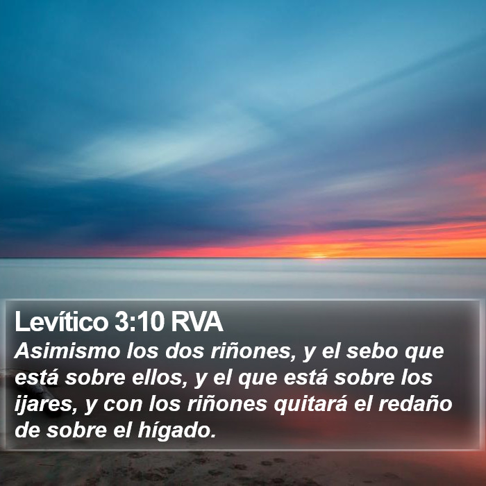 Levítico 3:10 RVA Bible Study