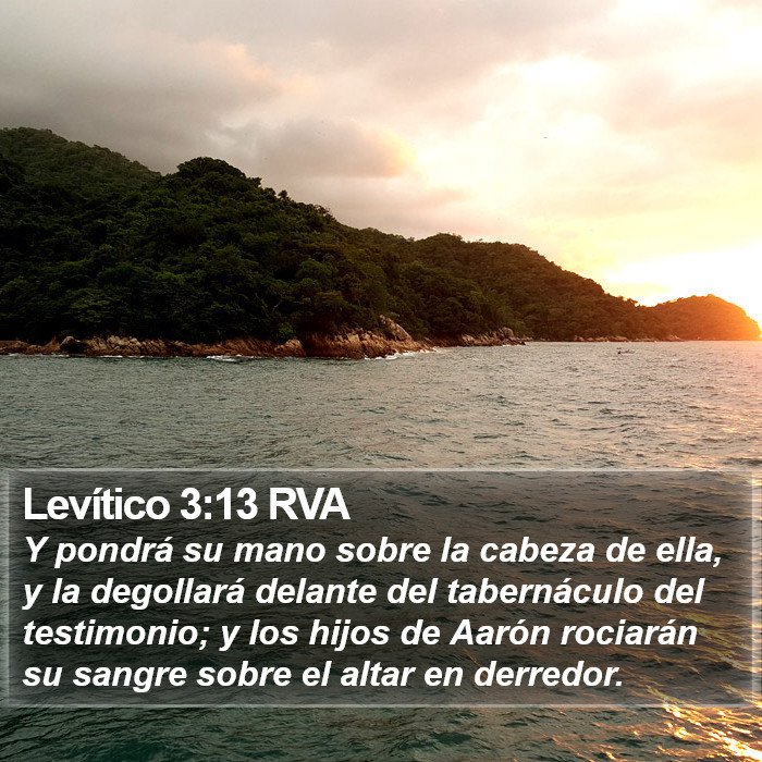 Levítico 3:13 RVA Bible Study
