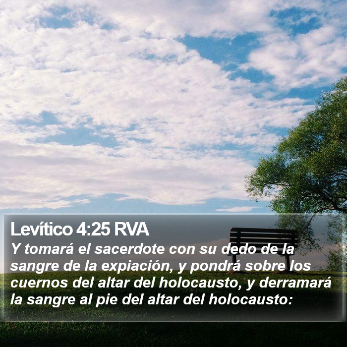 Levítico 4:25 RVA Bible Study