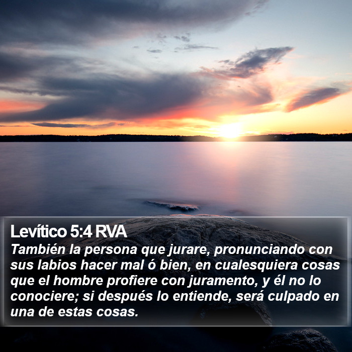 Levítico 5:4 RVA Bible Study