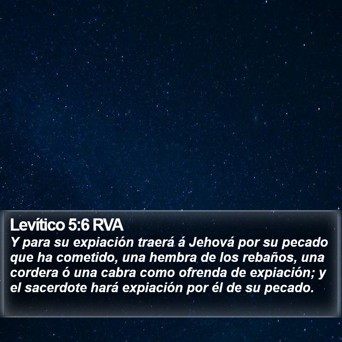 Levítico 5:6 RVA Bible Study