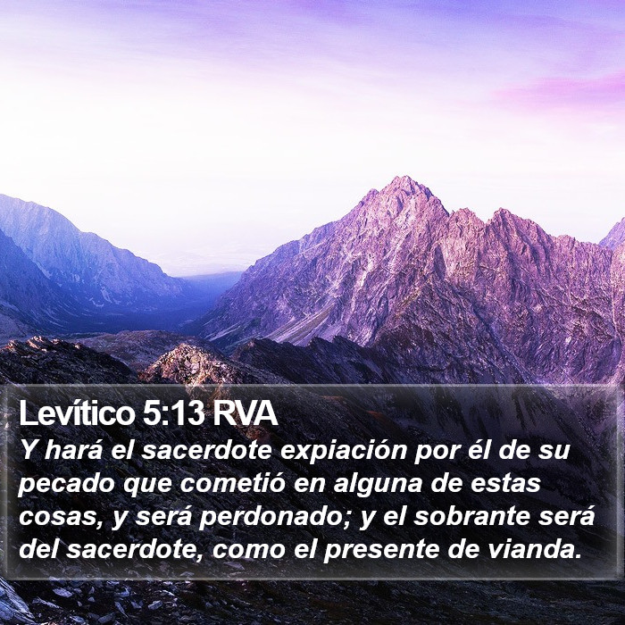 Levítico 5:13 RVA Bible Study