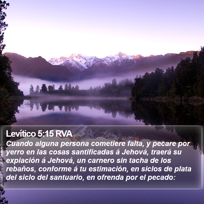 Levítico 5:15 RVA Bible Study