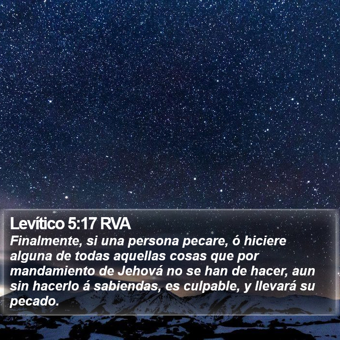 Levítico 5:17 RVA Bible Study