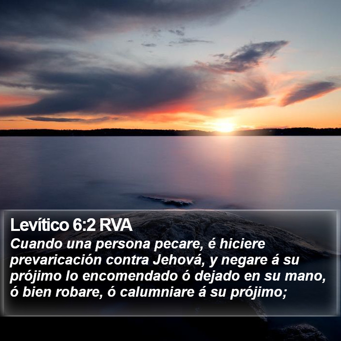 Levítico 6:2 RVA Bible Study