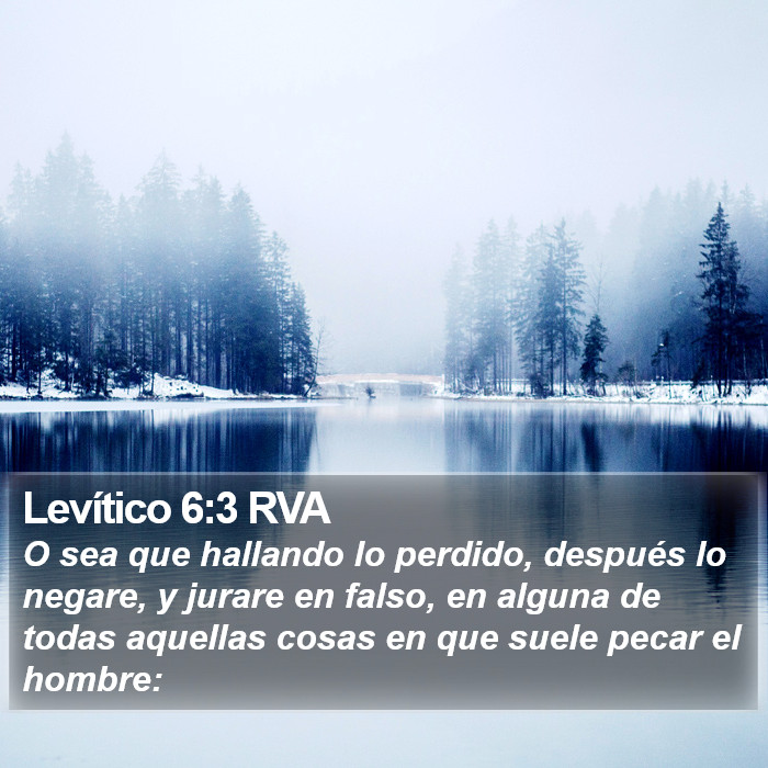 Levítico 6:3 RVA Bible Study