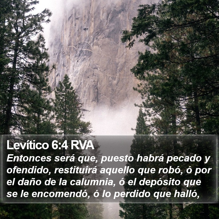 Levítico 6:4 RVA Bible Study