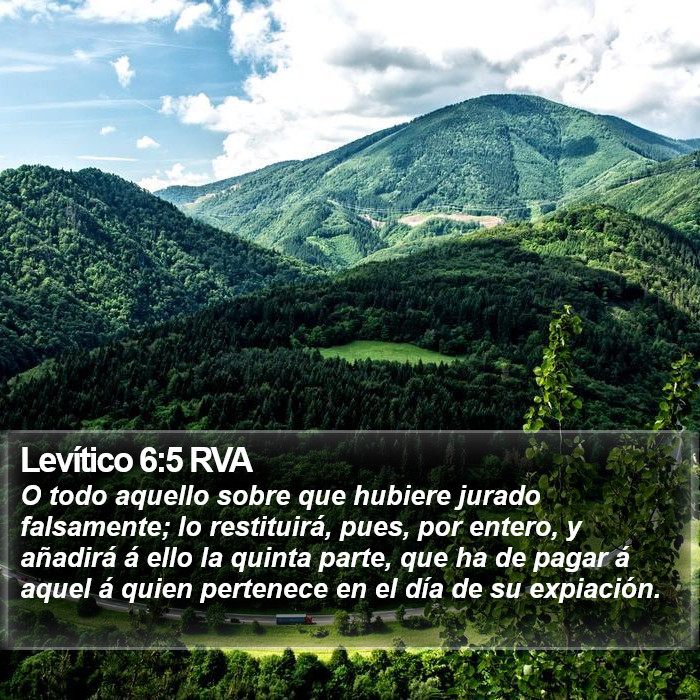 Levítico 6:5 RVA Bible Study