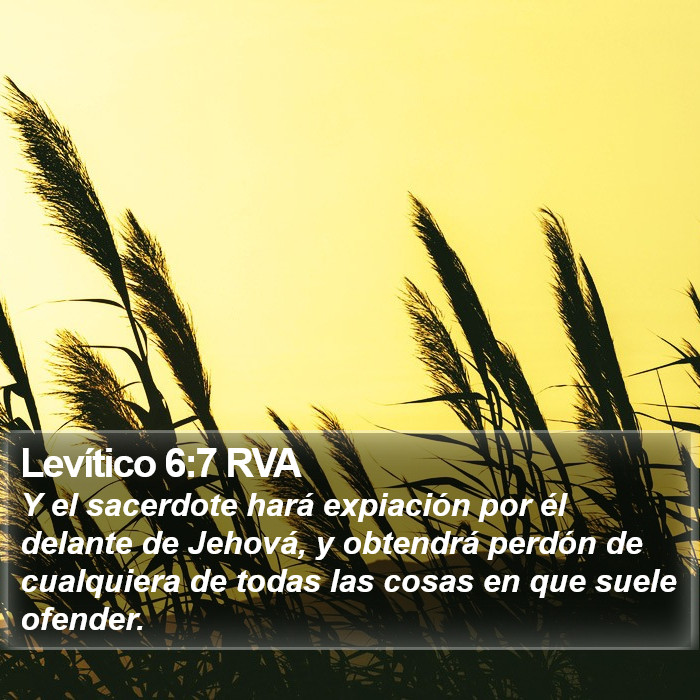 Levítico 6:7 RVA Bible Study