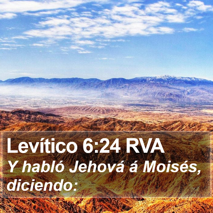 Levítico 6:24 RVA Bible Study