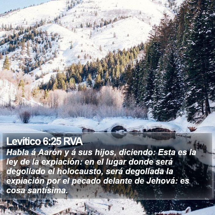 Levítico 6:25 RVA Bible Study