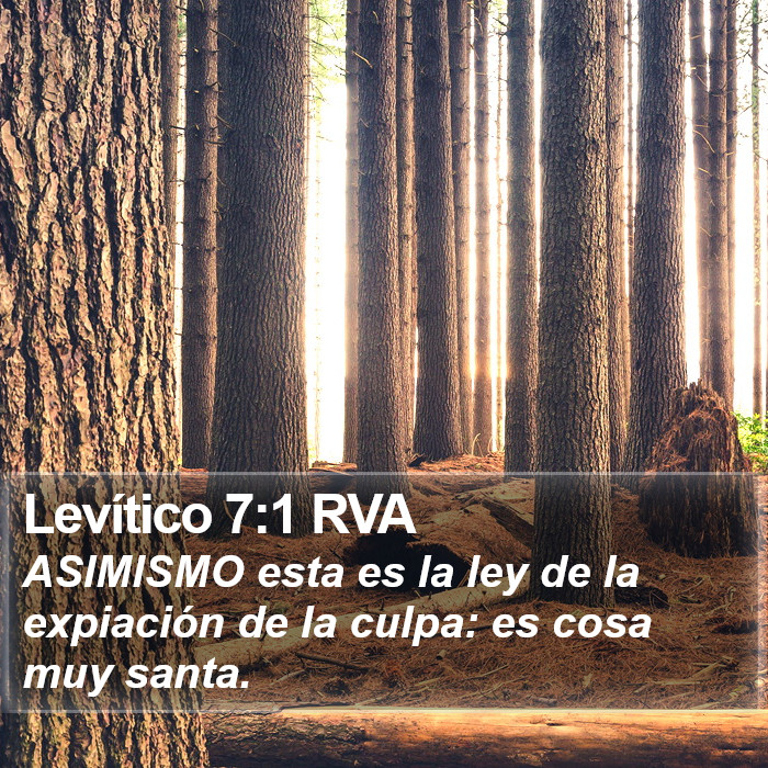 Levítico 7:1 RVA Bible Study