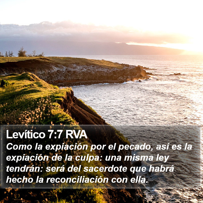 Levítico 7:7 RVA Bible Study