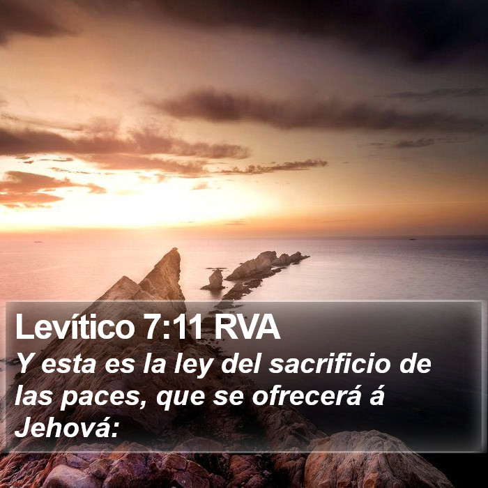 Levítico 7:11 RVA Bible Study