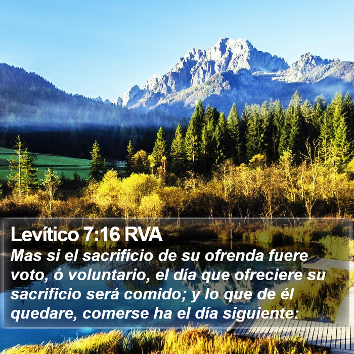 Levítico 7:16 RVA Bible Study