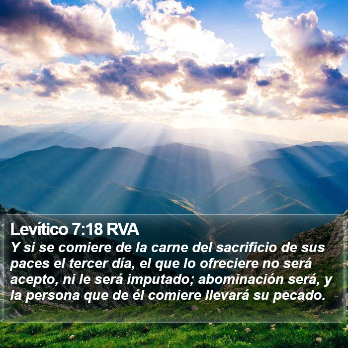 Levítico 7:18 RVA Bible Study