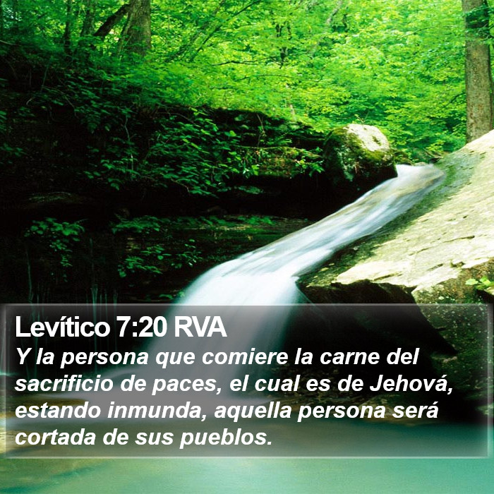 Levítico 7:20 RVA Bible Study