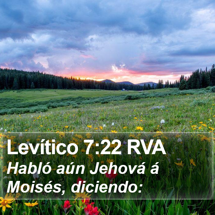 Levítico 7:22 RVA Bible Study