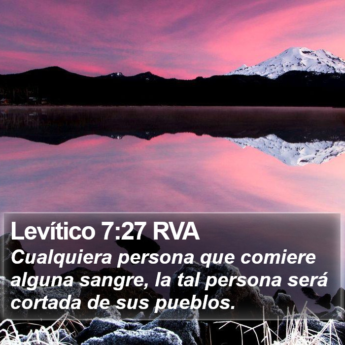 Levítico 7:27 RVA Bible Study