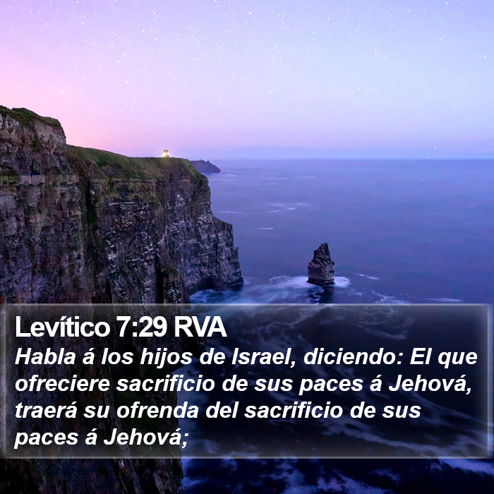 Levítico 7:29 RVA Bible Study