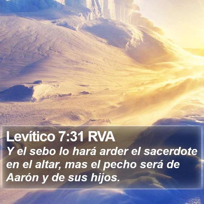 Levítico 7:31 RVA Bible Study