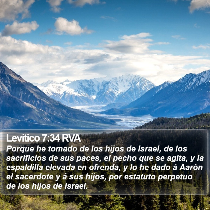 Levítico 7:34 RVA Bible Study