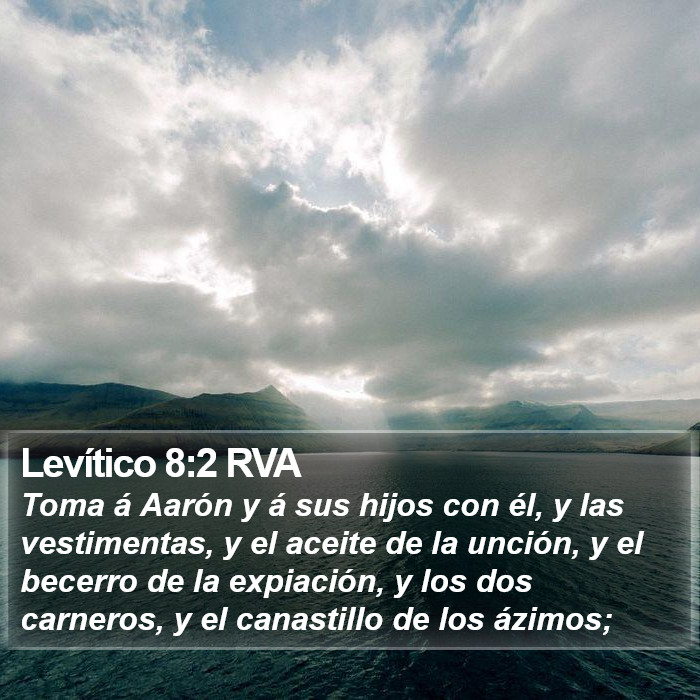 Levítico 8:2 RVA Bible Study