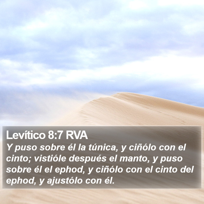 Levítico 8:7 RVA Bible Study