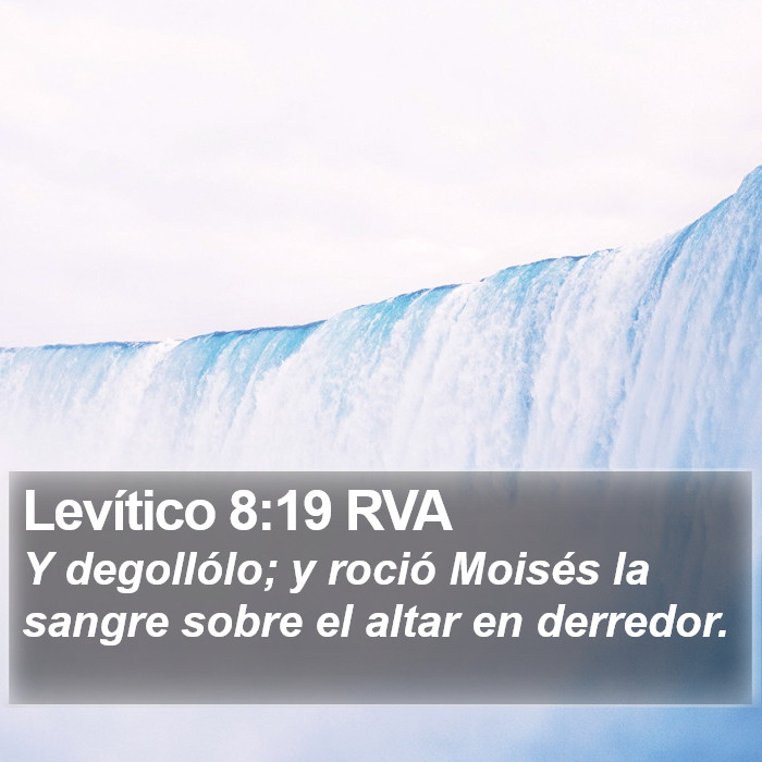 Levítico 8:19 RVA Bible Study