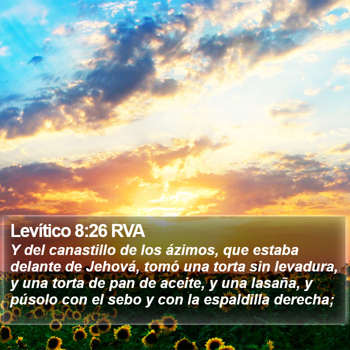 Levítico 8:26 RVA Bible Study