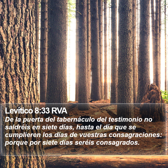 Levítico 8:33 RVA Bible Study